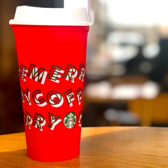 STARBUCKS REUSABLE HOT CUP MERRY COFFEE 2019 NEW